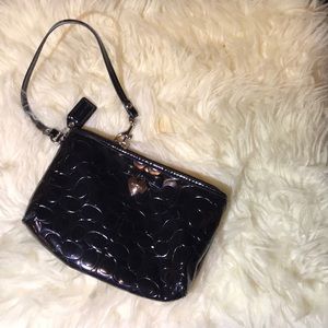 Coach black wristlet